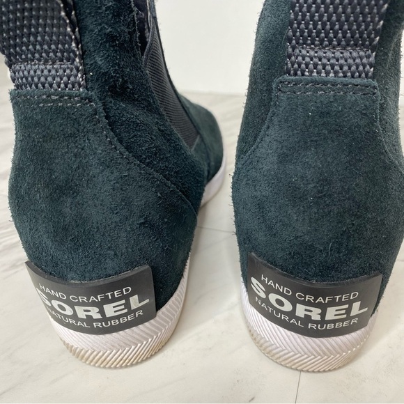 Sorel Out N About Slip On Wedge Black Suede Bootie 9 - Picture 9 of 15